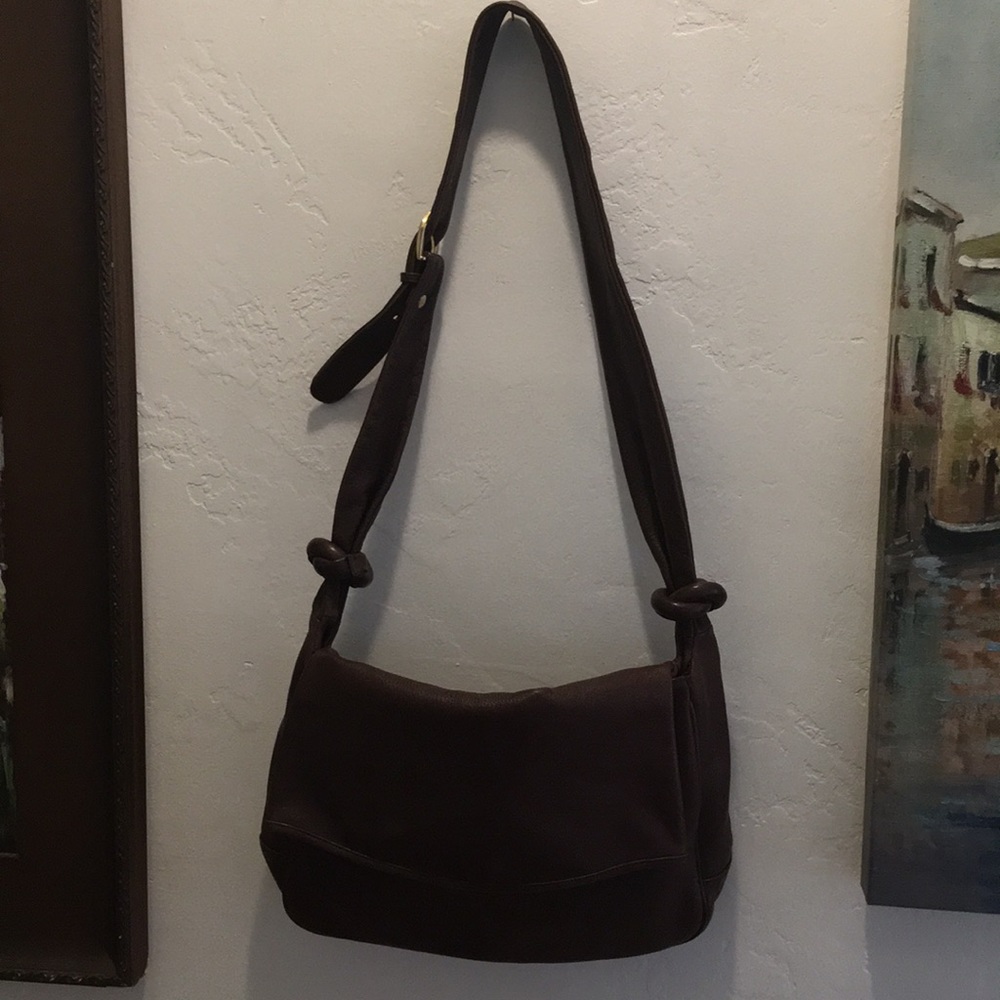 Marco Buggiani Brown leather made in Italy handbag
